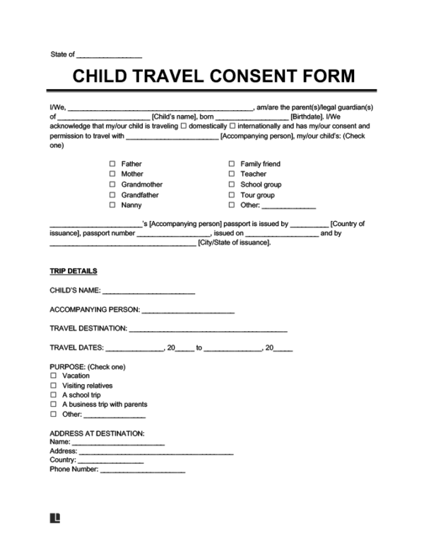 Consent to Travel for Minor Translation - Image 3